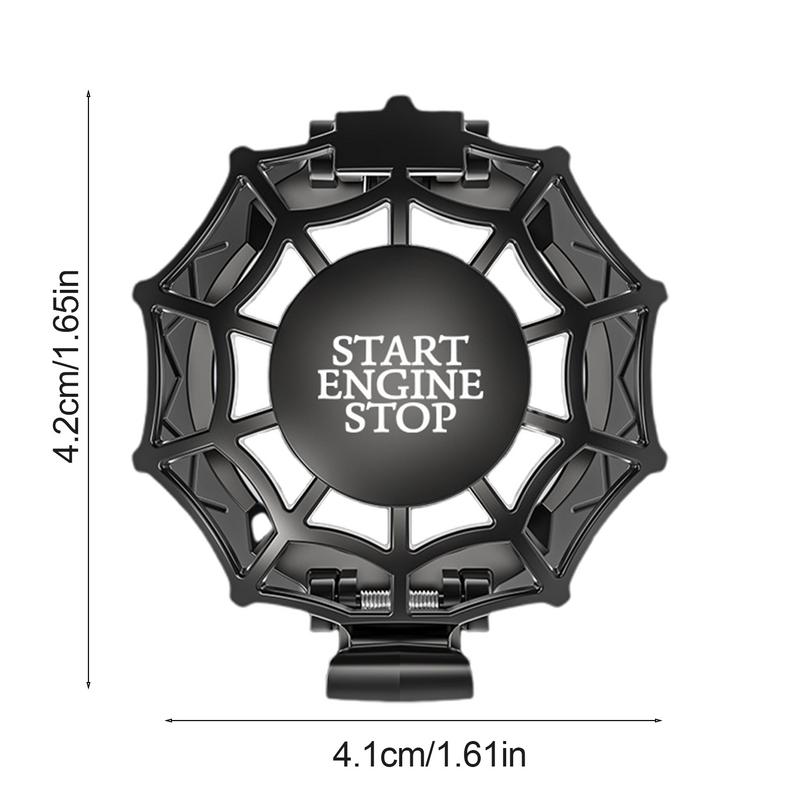 Push Start Button Cover Spider Web Alloy Car Adhesive Push To Start Button Covers Car Ignition Button Protector Cool