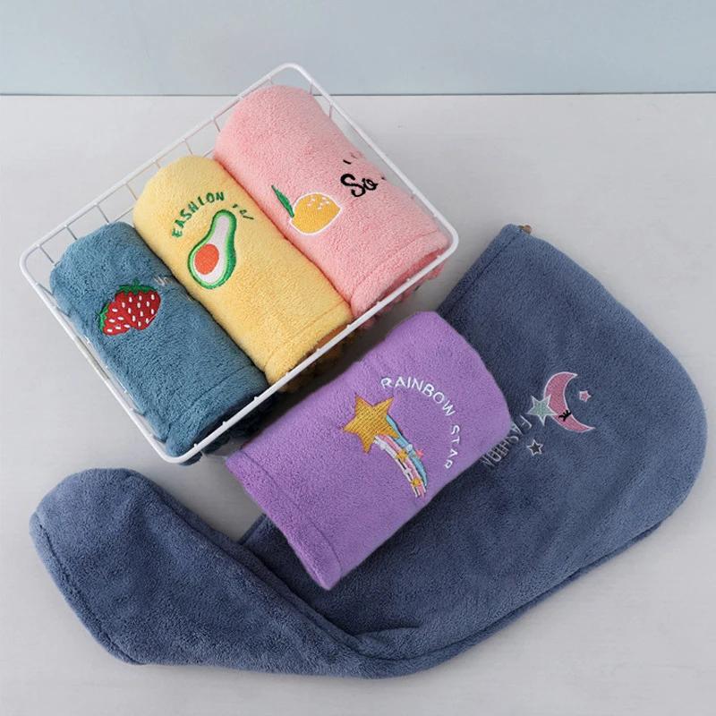 

Wrap Bonnets 1pc Quickly Dry Hair Hat Super Absorbent Soft Bathroom Women Head Towels Girls Cute Hair Towel Hair Dry жёлтый