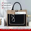 MUJI Custom Jute & Linen Tote Handbag