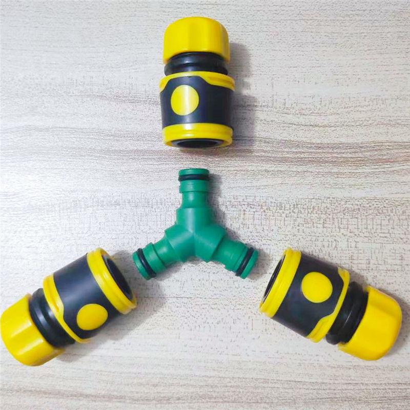 Connettore Adattatore Ripartitore a Tre Vie per Tubo Flessibile in Plastica da 1 Pollice con Valvola Rapida.