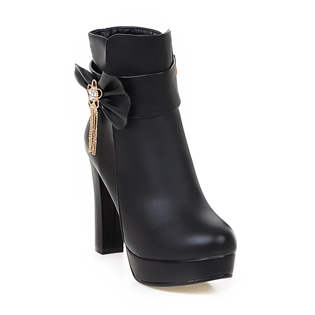 

Европейские и американские индивидуальные женские ботинки большого размера Ботинки-мартенки Зимние сапоги 33 чёрный