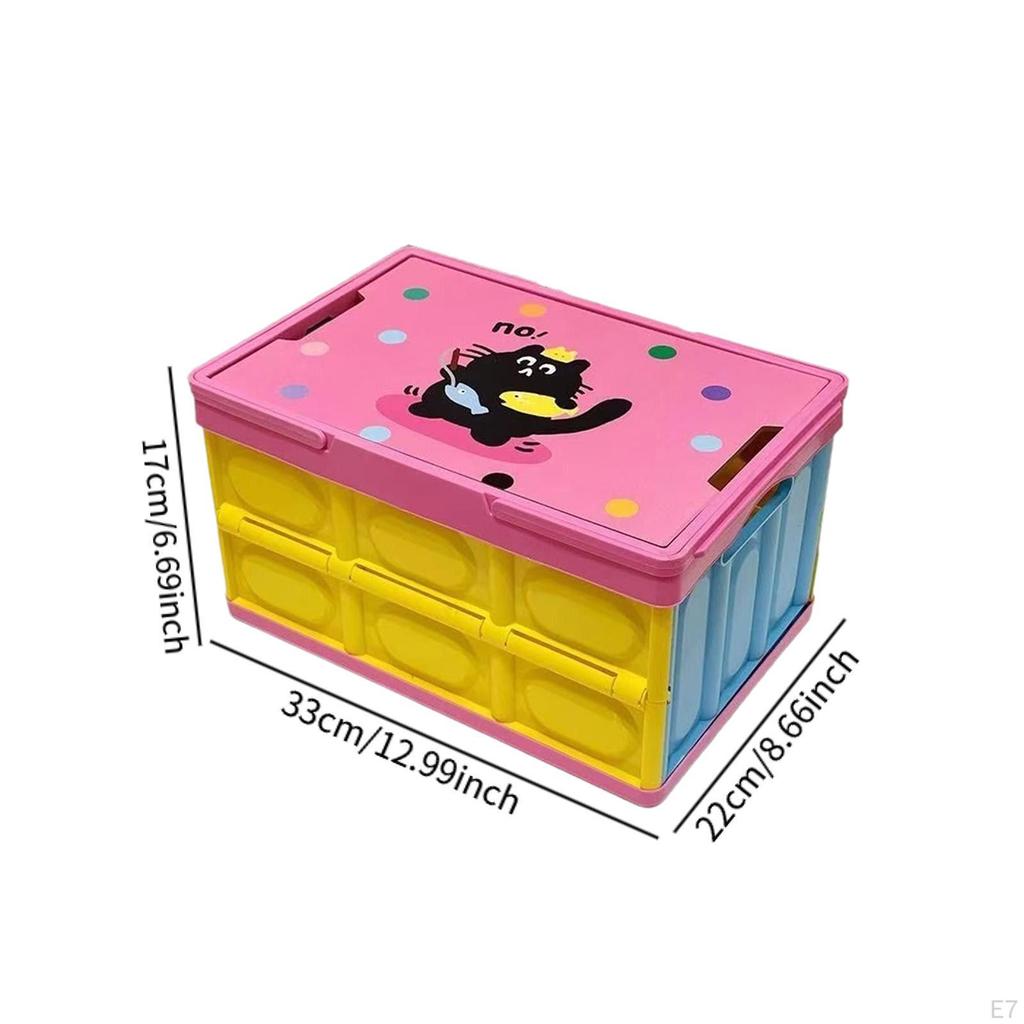 Camping Box Foldable Storage Container Large Capacity with Handle Practical Folding