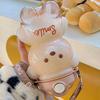Summer Bear Water Cup Large-capacity Straw Milk Tea Coffee Cup Cute and Convenient Children's Water Cup Creative Gift Cup