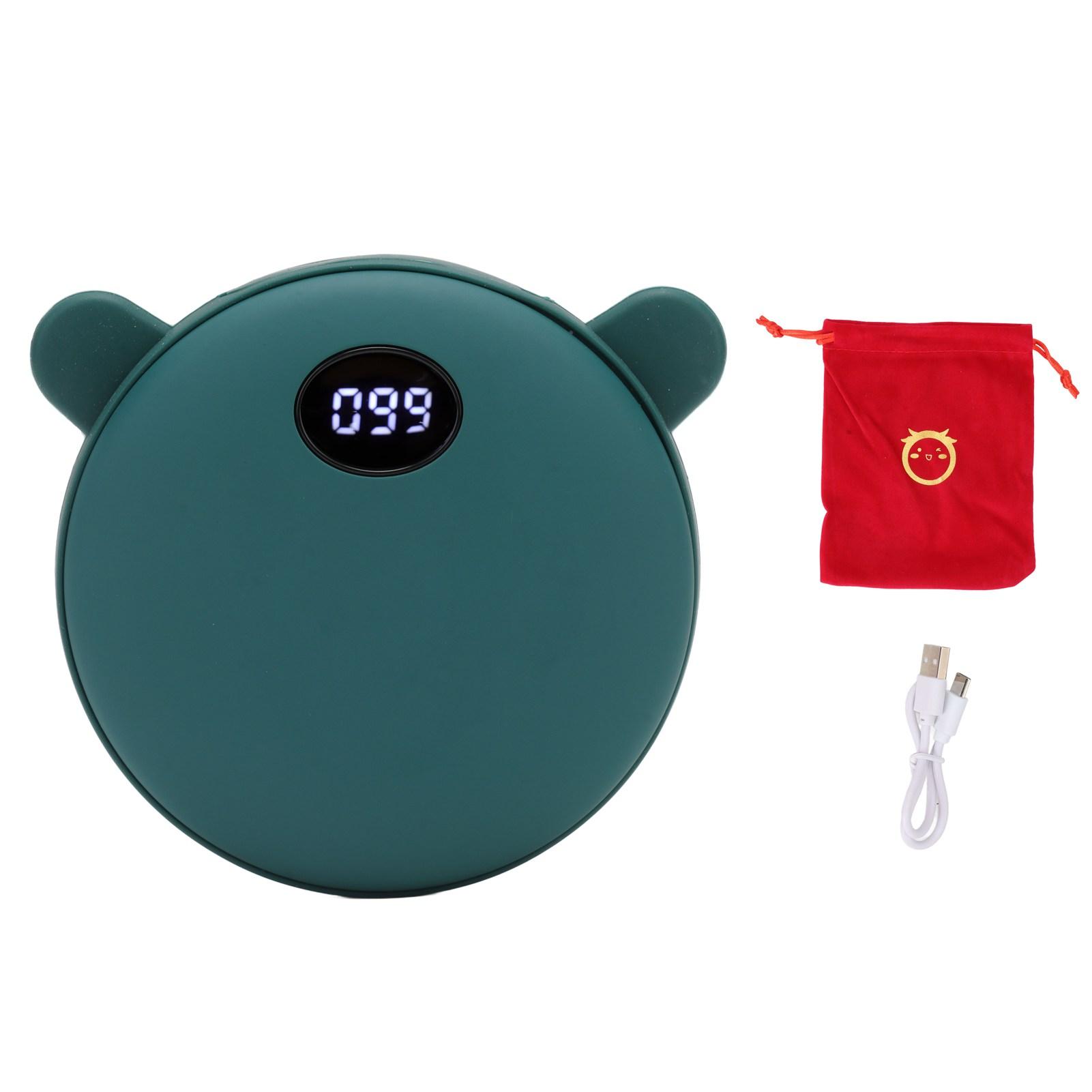

Перезаряжаемая грелка для рук Cute Bear 5200mAh 3 температурных режима размер ладони электрическая грелка для телефона планшета Green Bear Ears