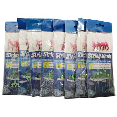 5-pack Vis Wobbler Sabiki Haken & Lichtgevende Boontjes Vis Haken Oceaan Vlieg Zoutwater Glow-in-the-Dark Haken