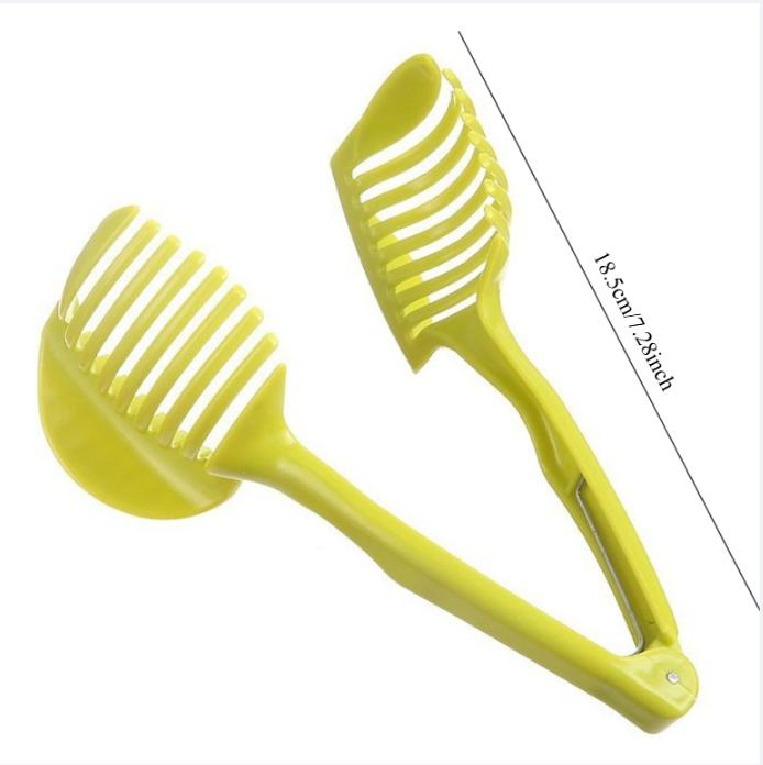 

Kitchen Gadgets Handy Stainless Steel Onion Holder Potato Tomato Slicer Vegetable Fruit Cutter Accessories