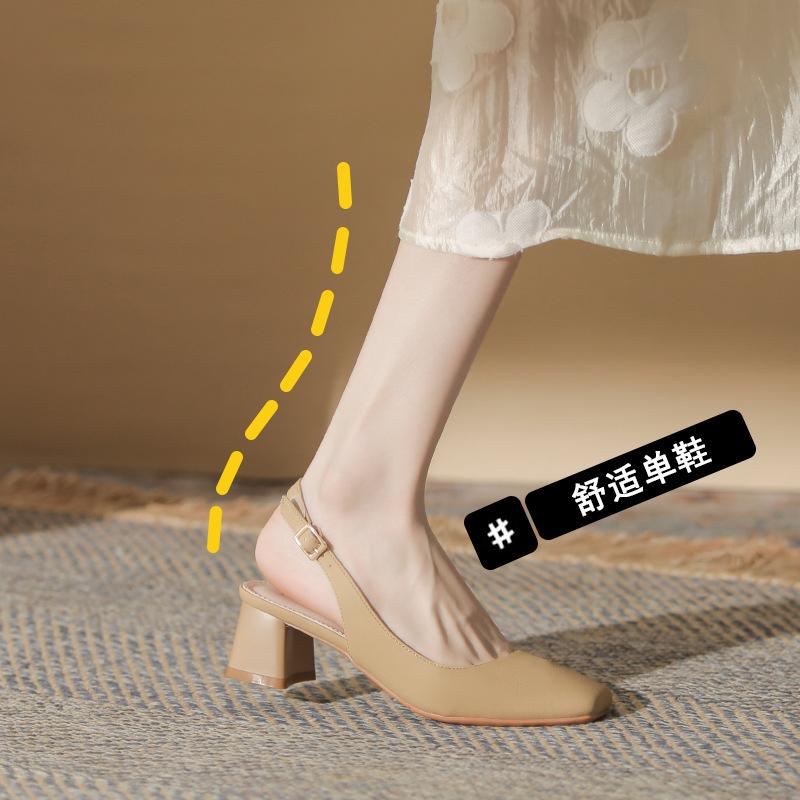 Fashion Empty Single Shoes Are Comfortable and Versatile, Not Tired, Thick Heels, Square Head High Heels, New Women's Single Shoes