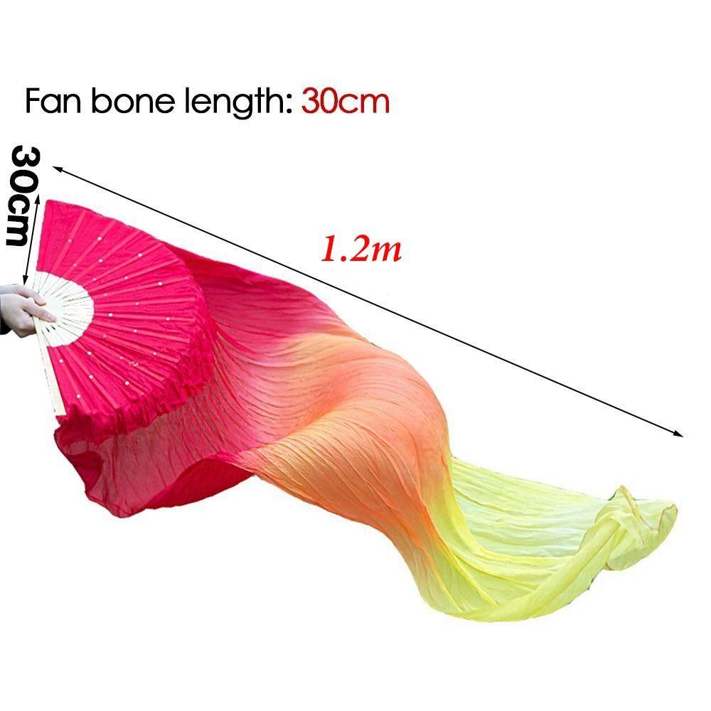 Multicolors Belly Dancing Fan Gradient Color Square Dancing Practice Dancer Tool  Dance Accessories