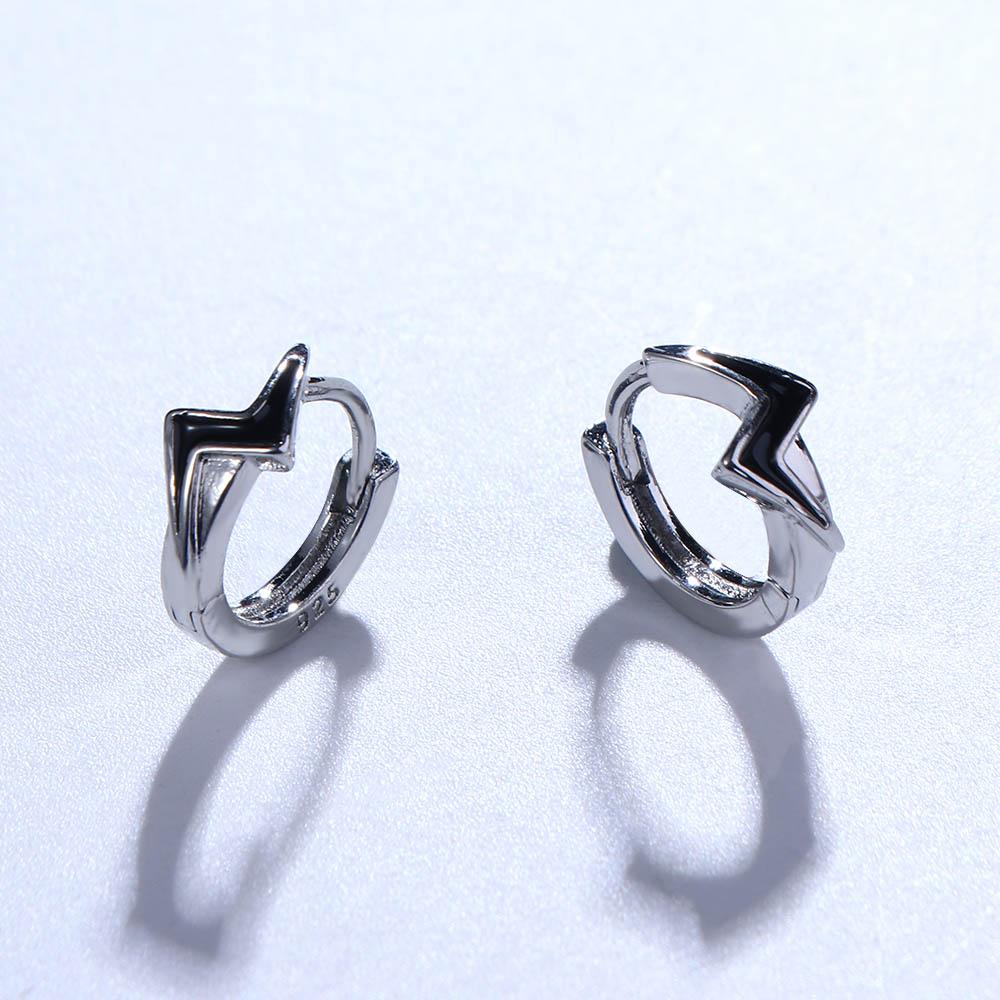 Gift Silver Plate Punk Women Party Korean Earrings Men Accessories Ear Buckle Men Hoop Earrings