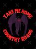John Denver take me home country roads mothman redesign Oversized Unisex T-Shirt