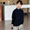 Spring Boys Old Money Knit Polo Shirt Korean Long Sleeve Fashionable Versatile Kids Clothing