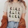 Stiefel Western T-Shirt Damen Sommer Locker Vintage Boho Texas T-Shirt Cowgirl Cowboy Niedliche Grafik-T-Shirts Hippie T-Shirts Retro