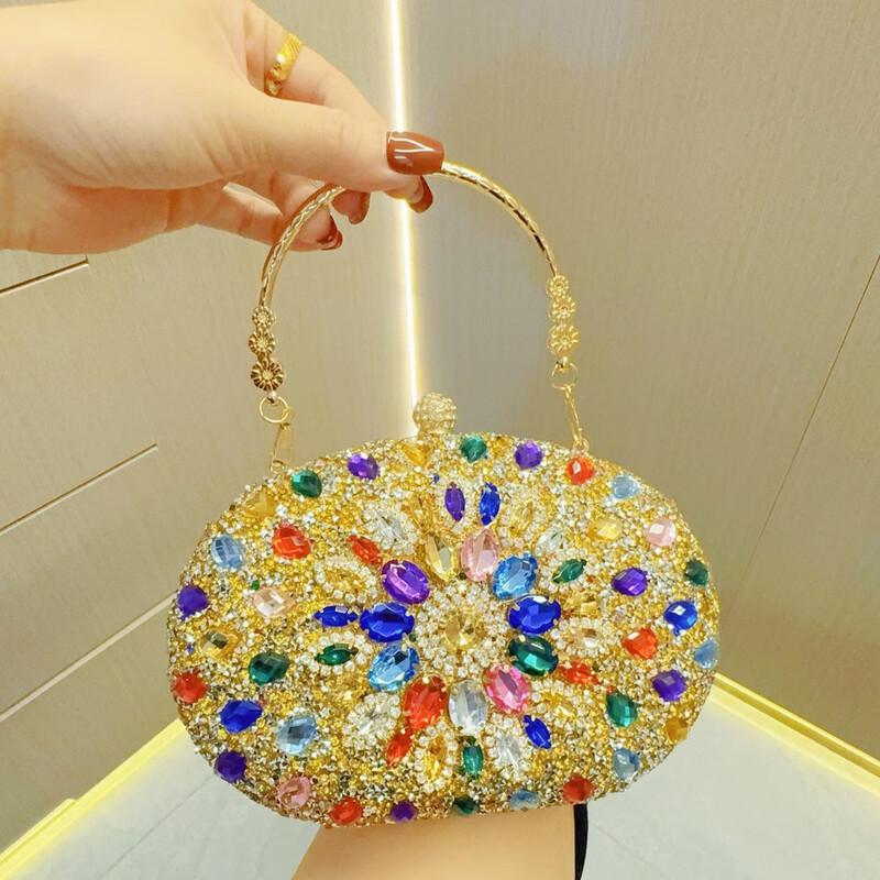 

REWELL Elegant Rhinestone Evening Clutch Bag