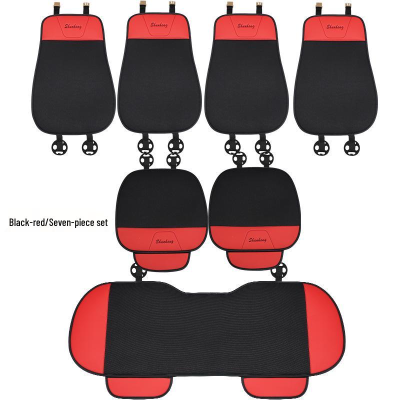 Vier Jahreszeiten Universal Auto- & Bürostuhl Sitzkissen Set – Bequeme Baumwolle & Leinen Dual-Use, Ohne Rückenlehne, 3-teilig