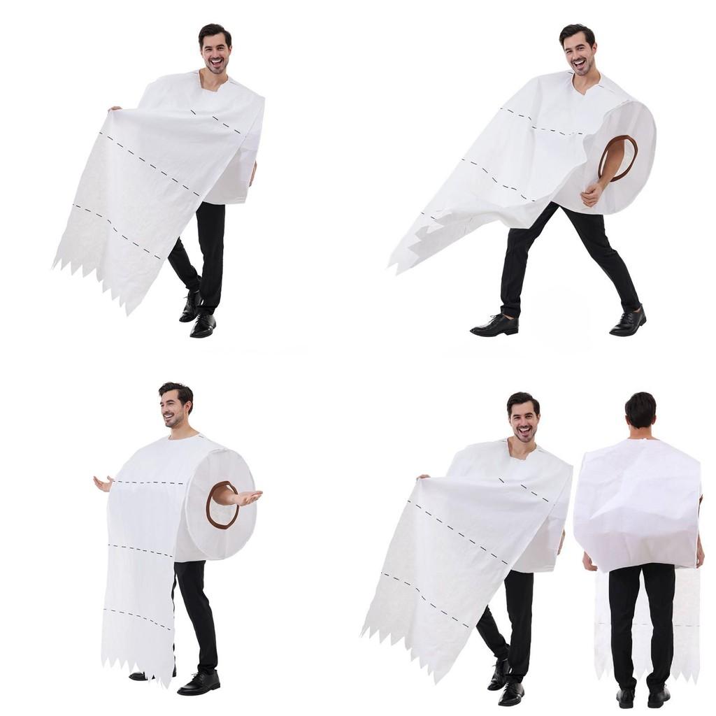 Paper Toilet Cosplay Makeup Stage Performance Costume For Halloween Dress Up