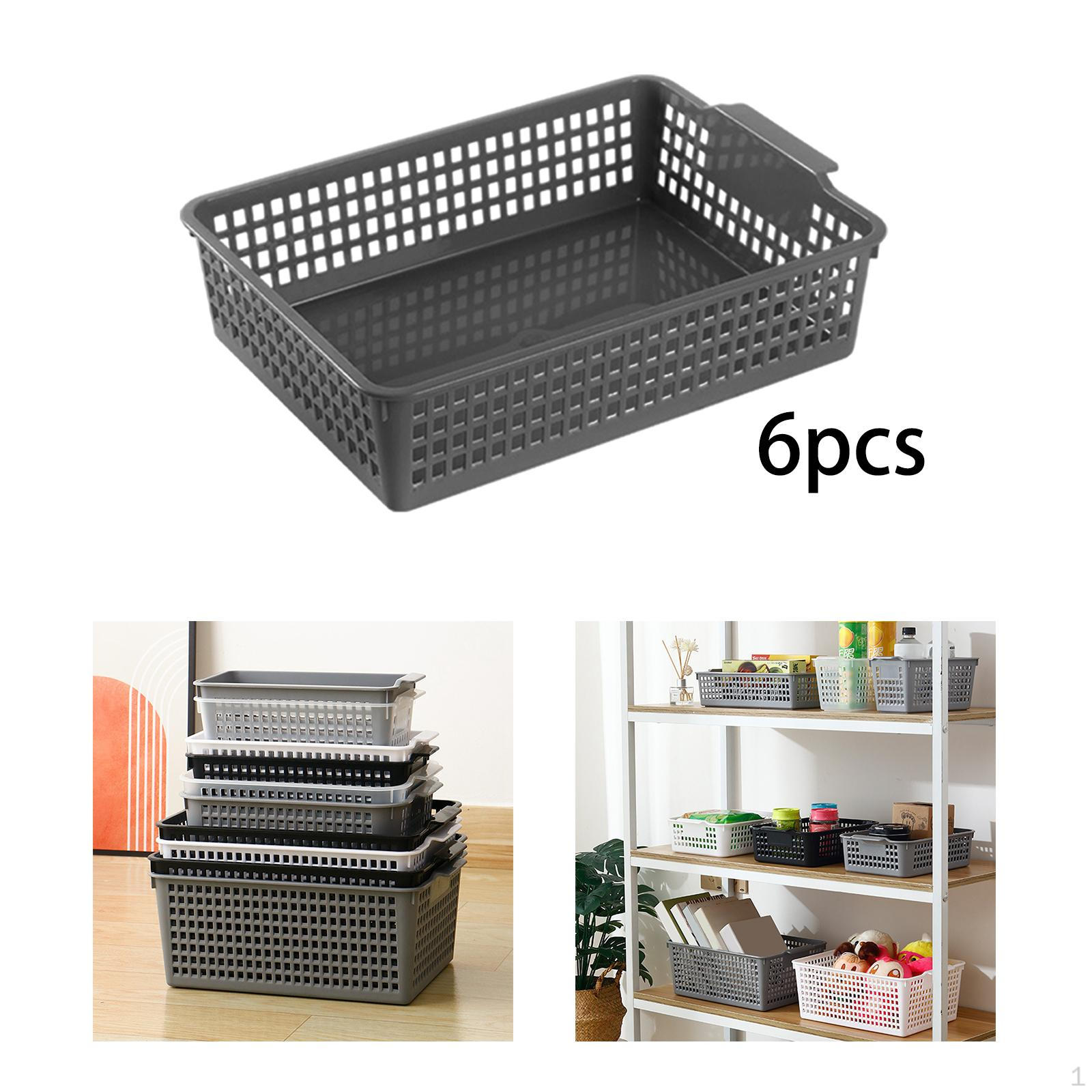 

6 корзин для хранения вещей, органайзер, компактный внешний вид, контейнер для организации рабочего стола чёрный