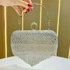Fashionable Banquet Clutch, Diamond-encrusted Party Evening Bag, Paired with Wedding Dress, Banquet and Dinner Bag