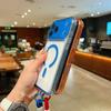 For iPhone 17 Pro Max Magnetic Case Clear Colorful Frame TPU + PC Phone Back Cover with Lens Film/Strap