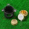 ALOCS Camping Outdoor Spirit Alcohol Burner Camping Stove Alcohol Stove Bracket Support Set