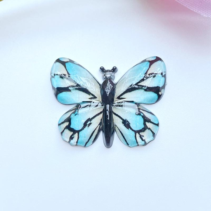 10pcs New Cute Acrylic Mini Butterfly Pattern Flat Back Cabochon Scrapbook Kawaii DIY Embellishments Accessories Home Decor