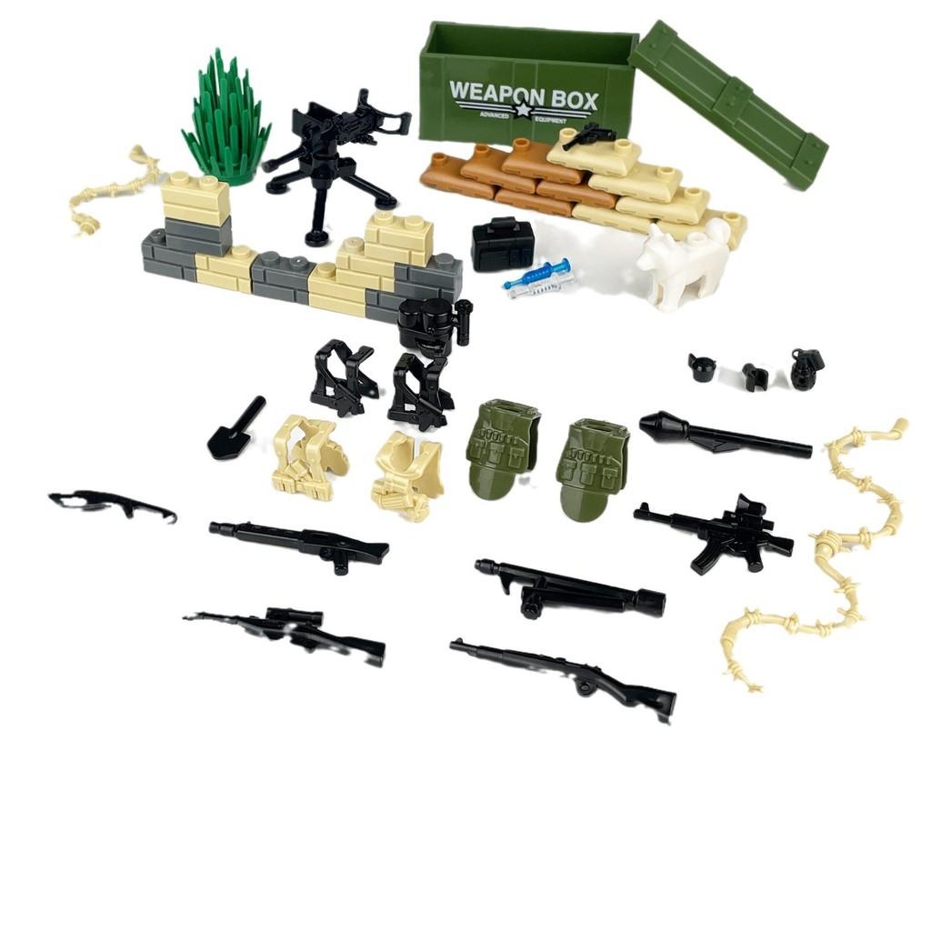 Small Military Weapon Accessories Kit With Plastic Bricks For Diy Construction Enthusiasts