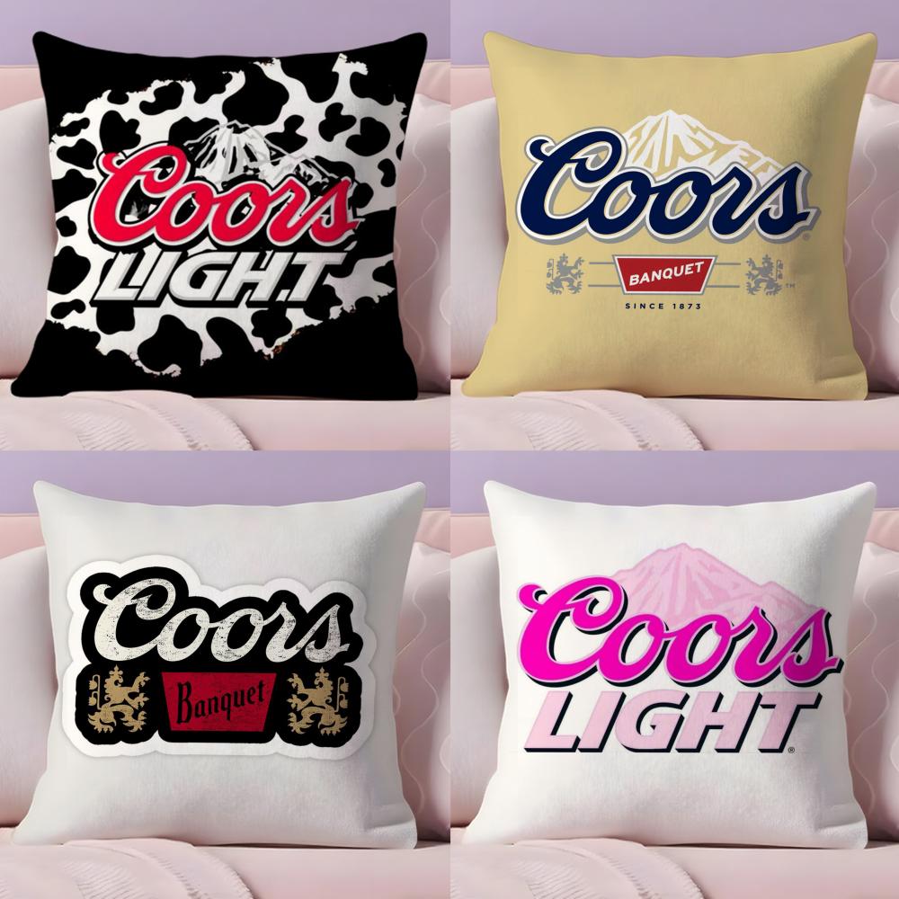 Klassische C-Coors Kissenhülle Plüschstoff Weich Doppelseitig Bedruckt Sofa Warm Winter Zuhause Geschenk Kissenbezug