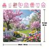 2D Spring Cherry Blossom Backdrop, Easter Garden Photo Background
