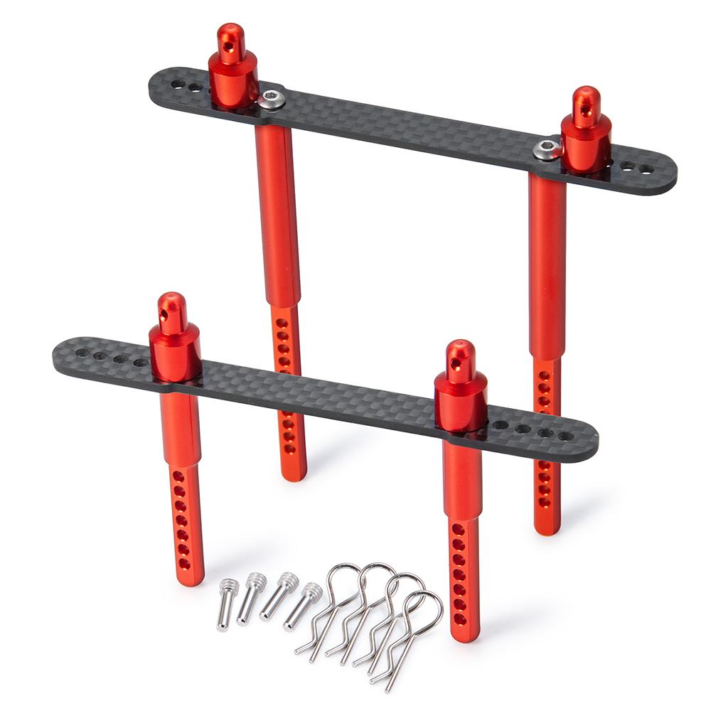 YEAHRUN RC Car Body Post Mounts Metal Alloy Front and Rear Shell Column for Axial SCX10 II 90046 1/10 RC Crawler Car Parts