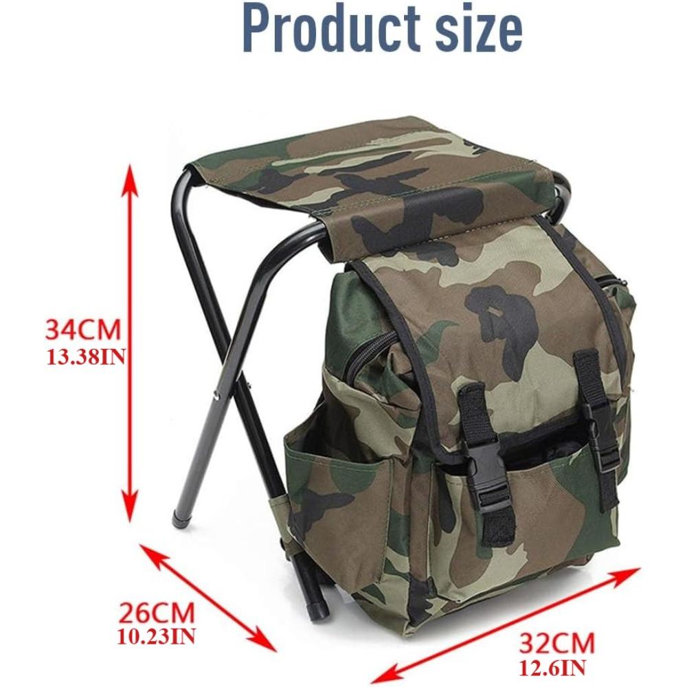 Portable hiking backpack chair, folding fishing chair, Oxford cloth stool for backpacking camping, hiking and traveling
