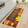 Wood Pattern Anti-Slip Kitchen Mat Absorbent Floor Rug for Bedroom Living Room Hallway Balcony Entrance Doormat