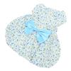 Small Pet Dress Cute Breathable Soft Flower Pattern Pet Princess Skirt with Bowknot for Puppy Bunny