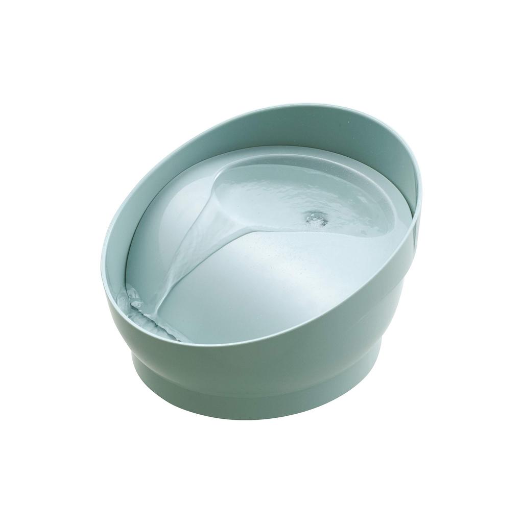 GEX Pure Crystal Copan Silent Type with 1 Water Softening Filter Filter Type Waterer Smoke Blue for Dogs 950mL Flowing/Collecting