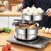Universal Stainless Steel Multi-Layer Steamer Pot for Buns and Soup, Compatible with Gas and Induction Cookers