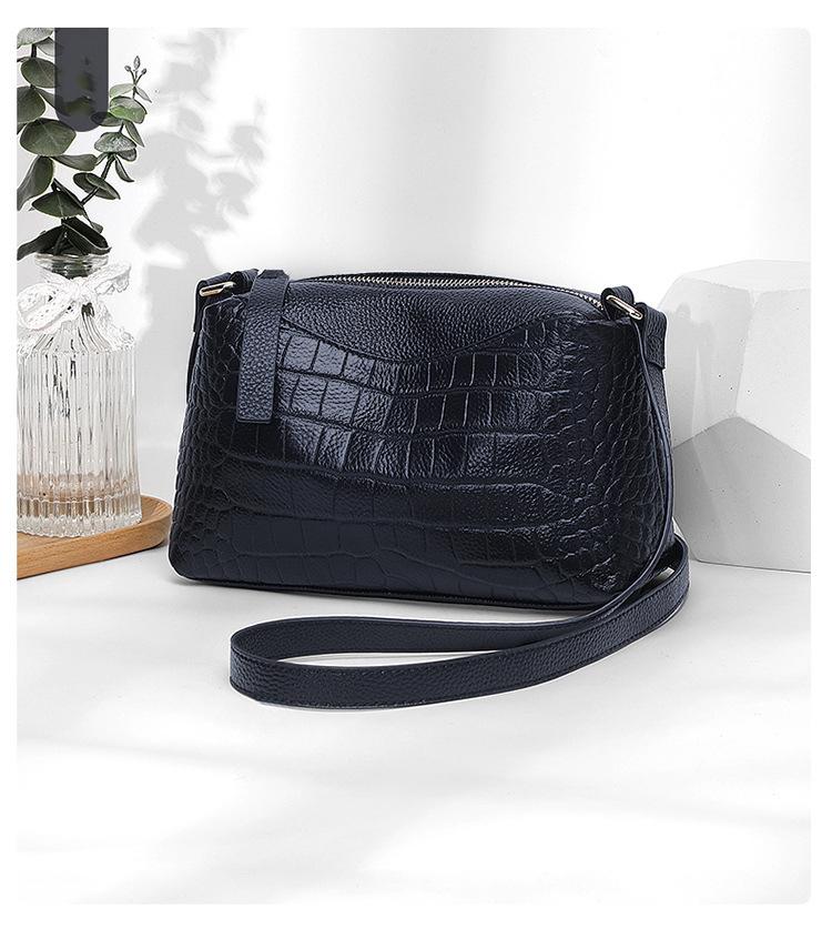 

Women s Natural Cow Leather Shoulder Bag Female Retro Luxury Designer Cowhide Handbags Ladies Soft Retro Crossbody Underarm Bags 24x9x13.5cm чёрный