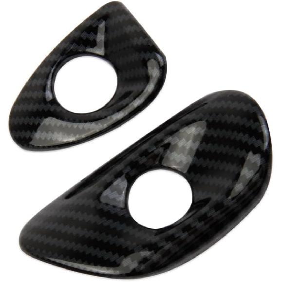 Carbon Fiber Style Interior Door Handle Button Trims Cover Accessoriess for 2005-2013 Chevy Corvette C6
