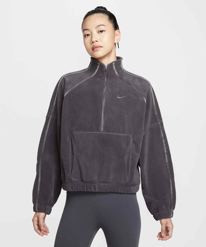 Nike One Therma Fit Half-Zip Top W - Thunder Grey:Dark Shadow / Hv3716-036