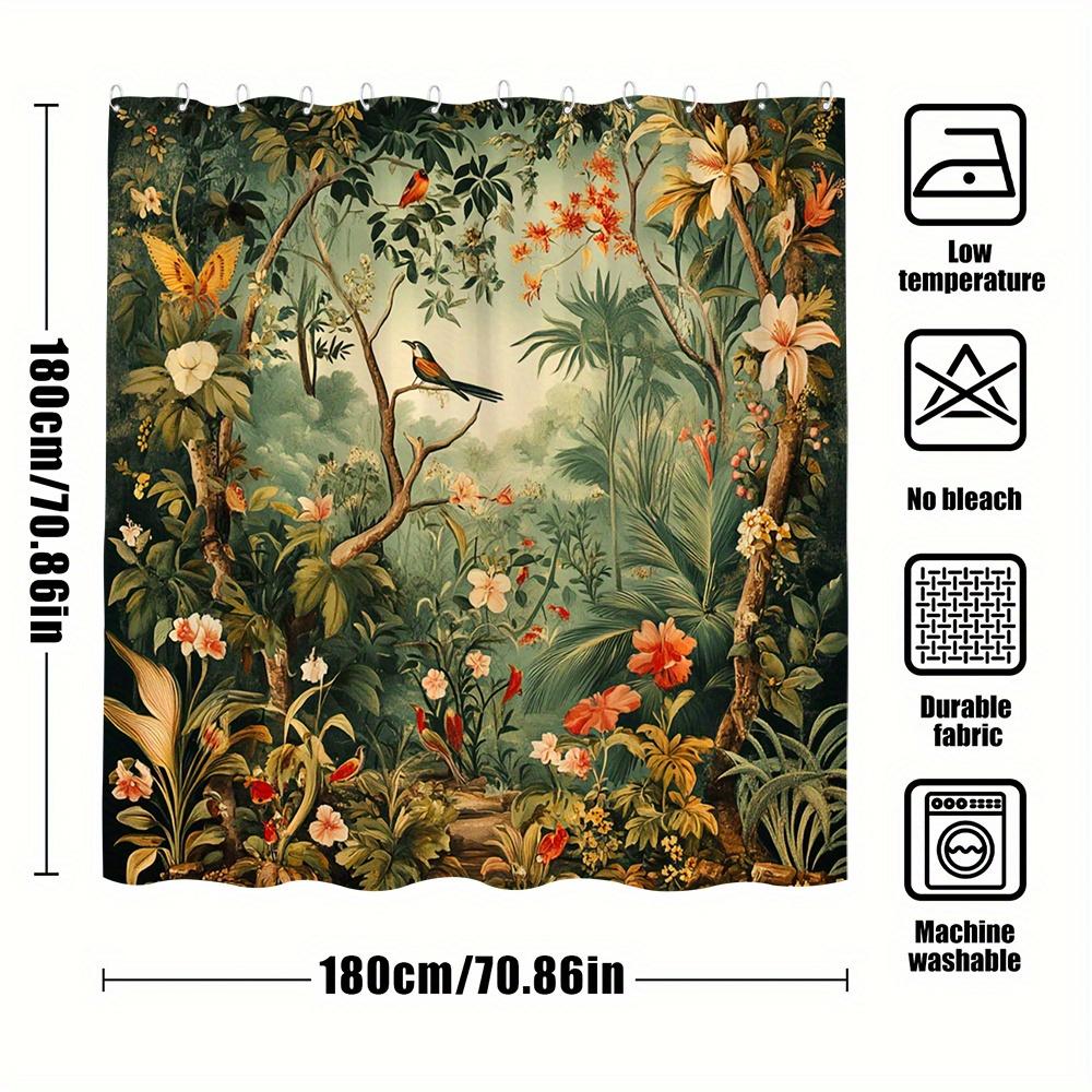 Sprchový závěs Enchanted Forest - Více stylová koupelnová dekorace, Ideální pro ty, kdo milují přírodou inspirované a praktické designy