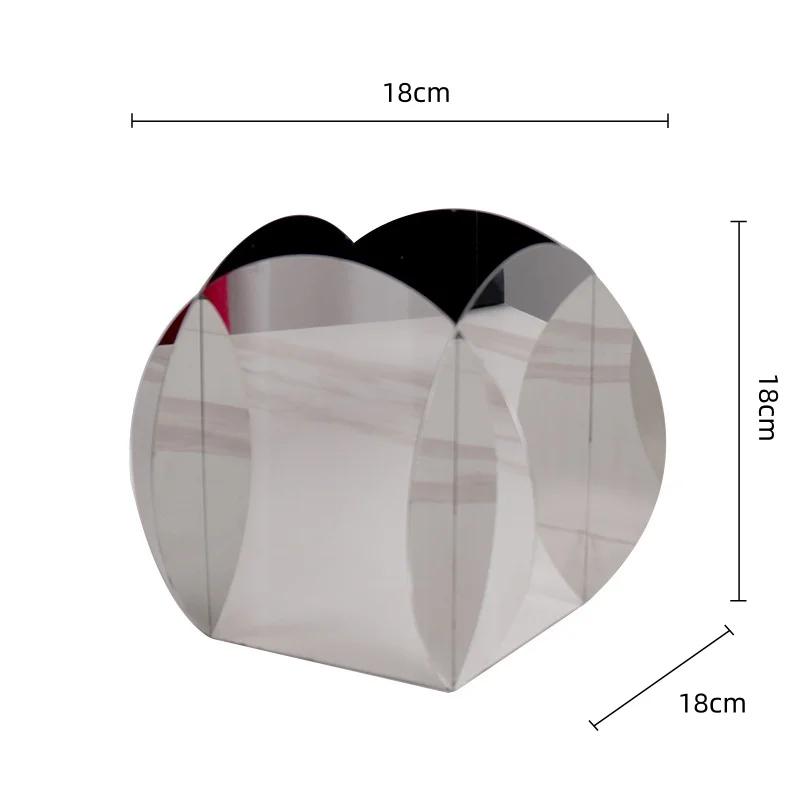 

Металлическая ваза серебряная геометрическая кожаная ваза для цветов аксессуары для цветочной композиции горшок для цветов из нержавеющей стали украшение для дома