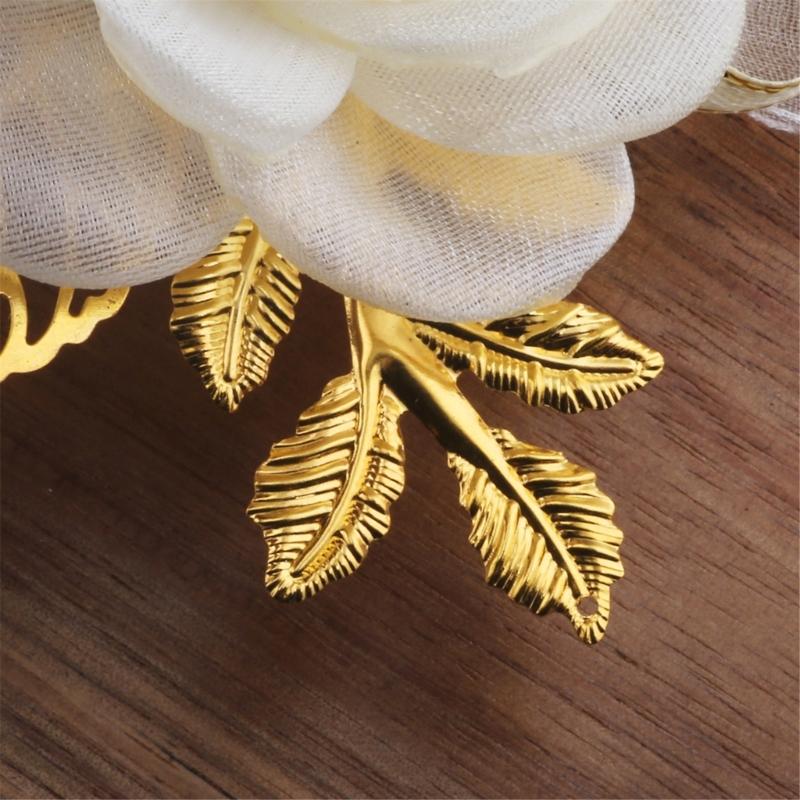Wedding Boutonniere and Wrist Flower Set Wrist Jewelry For Wedding Ceremony Celebration Bride Groom Dressingup Props