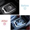 Carobon Fiber Style ABS Plastic Car Interior Gear Shift Cover Trim Sticker for Land Rover Discovery Sport 2015-2019 Auto Accessories