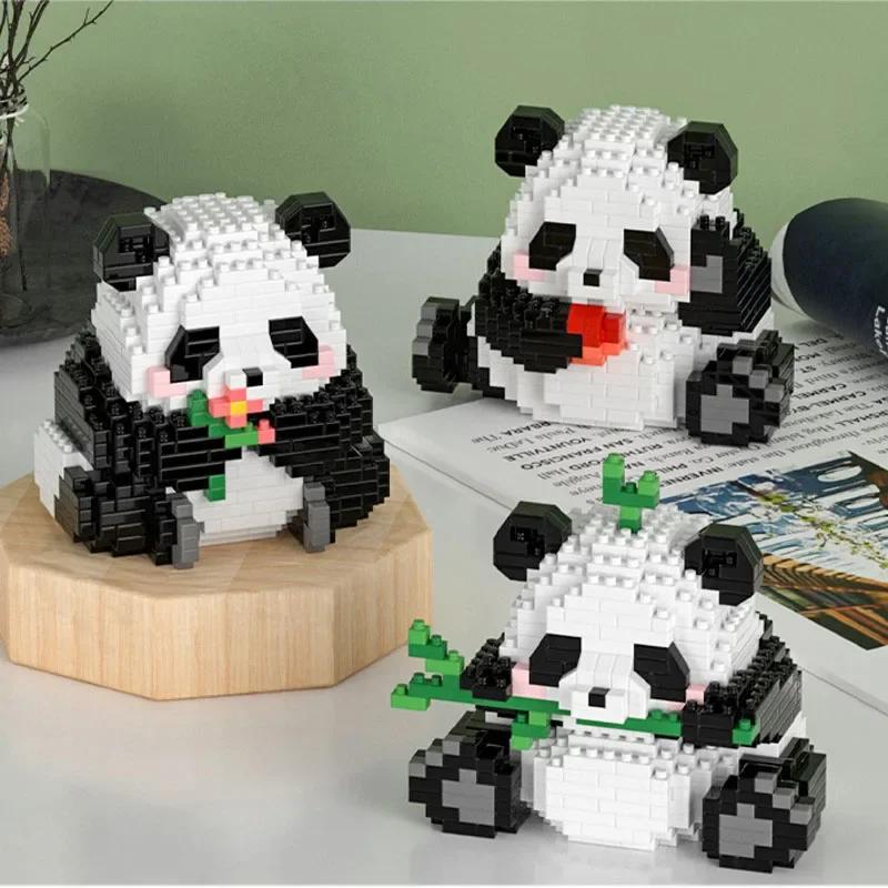 New Creative MINI Chinese Animal Panda Model Building Block MOC DIY Diamond Bricks Toys for Children Boys Girls Gifts