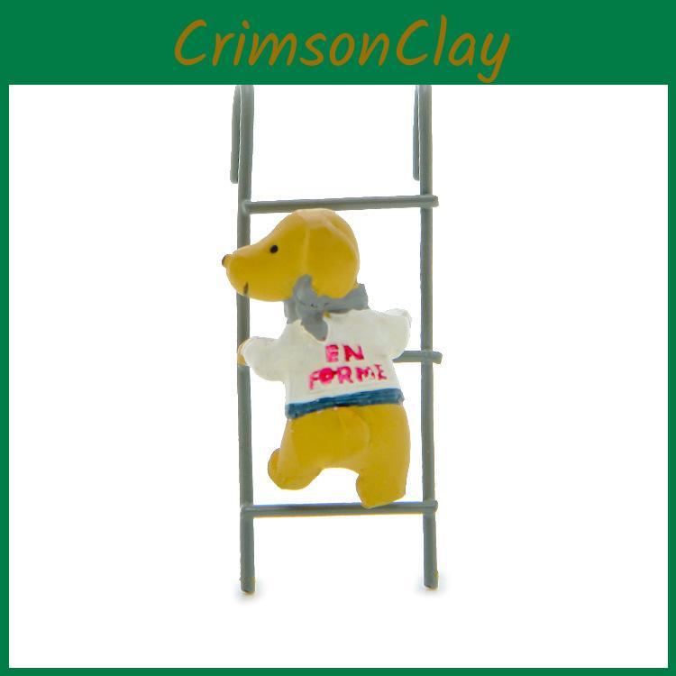 Cute Puppy Cartoon Climbing Stairs Scene Model Decoration For Landscape Props