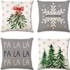 Winter Series Christmas Eve Linen Pillowcase Home Living Room Sofa Bedroom Cushion