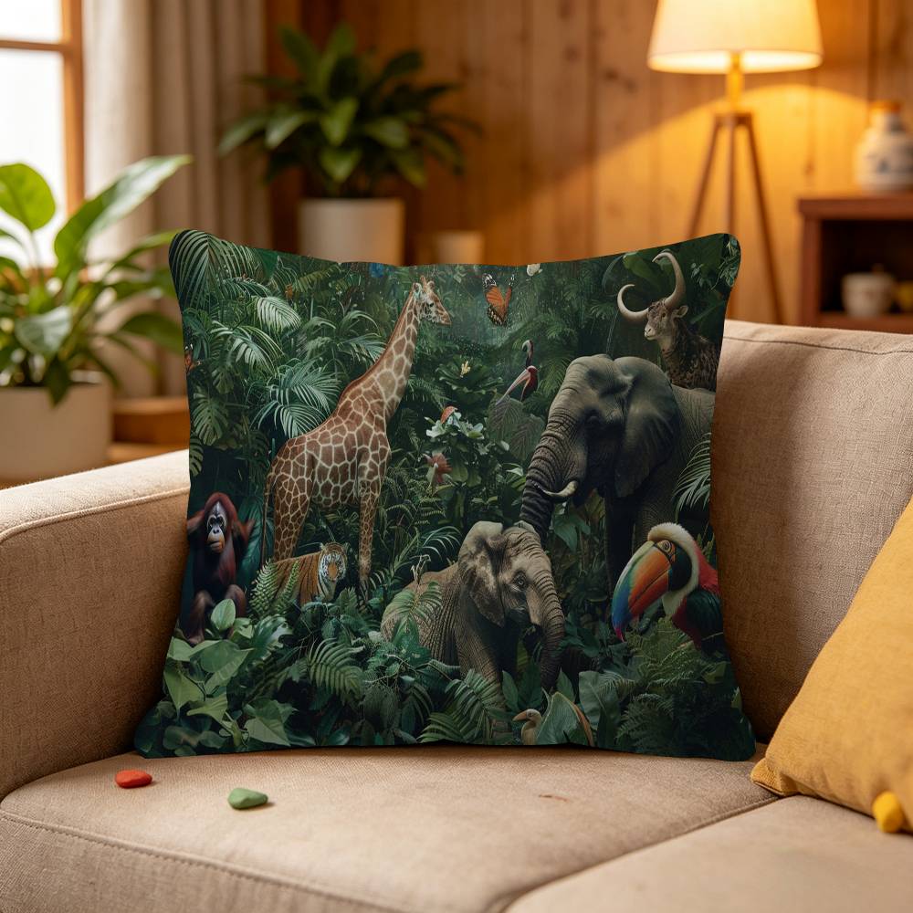 Jungle animals adventure Cushion Cover 30x50 Polyester Sofa Cushions Decorative Throw Pillows Home Decoration Pillowcover