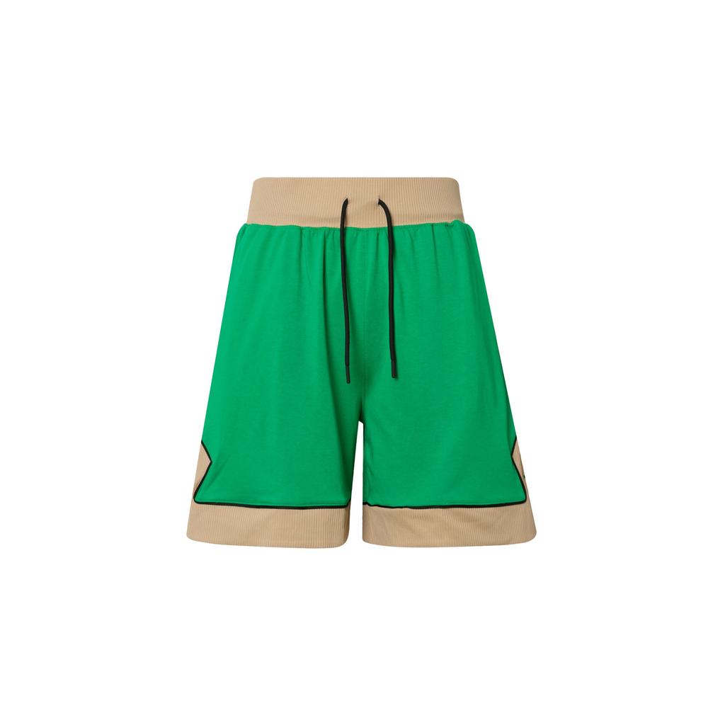 Jordan Color Block Logo High Waist Drawstring Pocket Shorts Women Shorts Green DZ3352-310