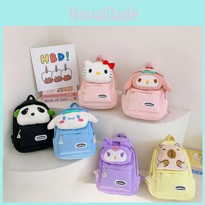 Kuromi Hello Kitty Melody Cinnamoroll Plush Toy Kids Backpack With Breathable Nylon For Kindergarten Children