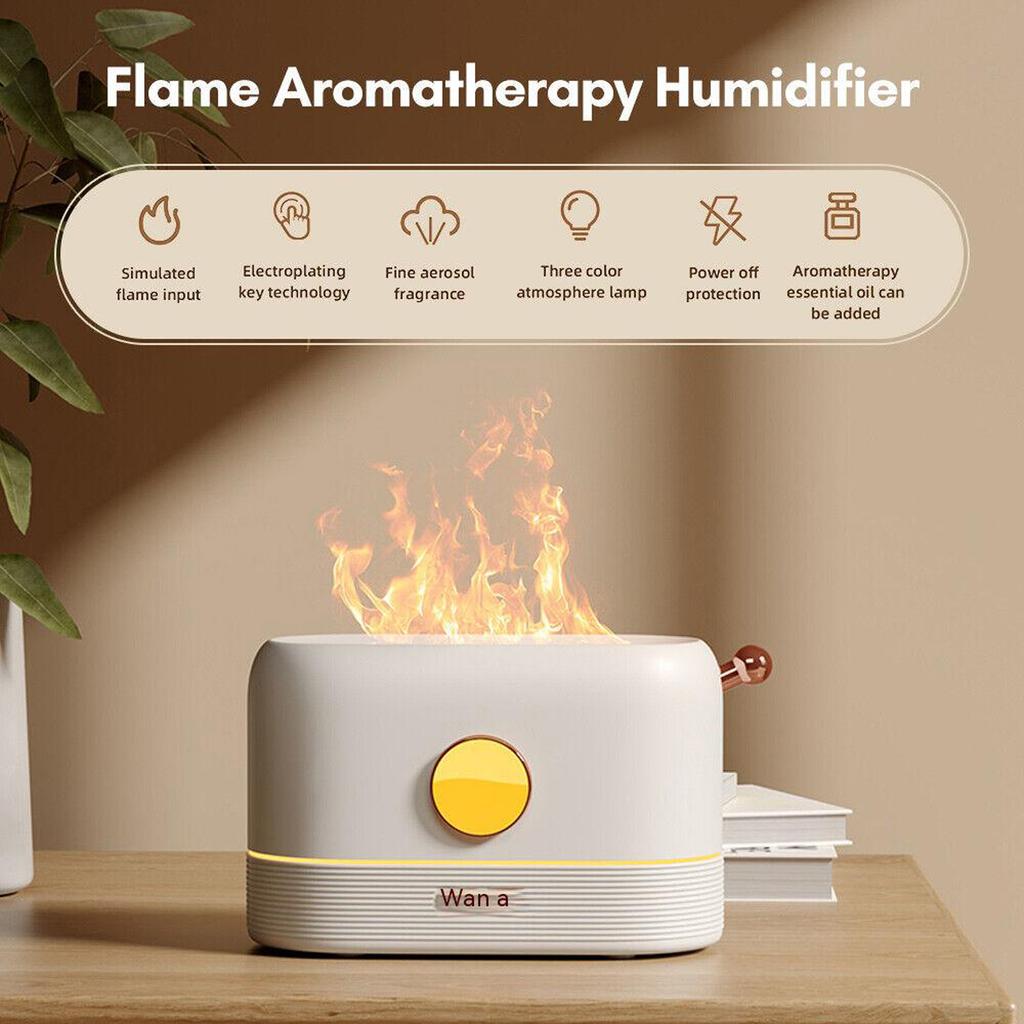 Flame Air Humidifier Aromatic Diffuser Usb Mute Noise Reduction Large Fog Volume Home Bedroom Mini Air Humidifier