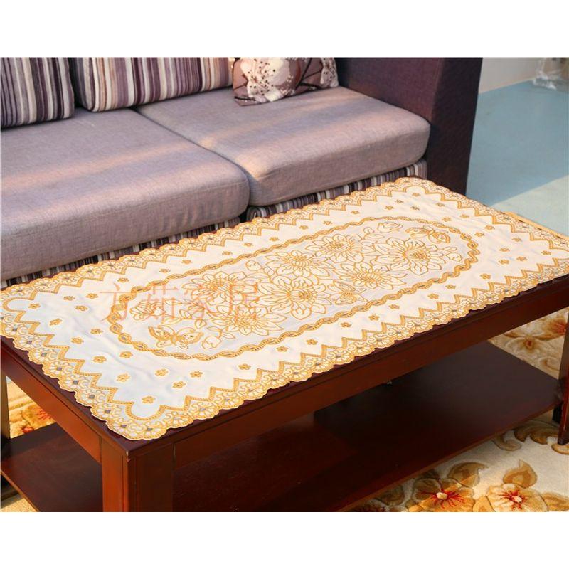 

Cut Out Gilding Placemat Lace Dining Table Fabric Plastic Transparent PVC Tea Table Cloth Oil-Proof Waterproof Cushion Cut Out Butterfly Flower 40*83cm