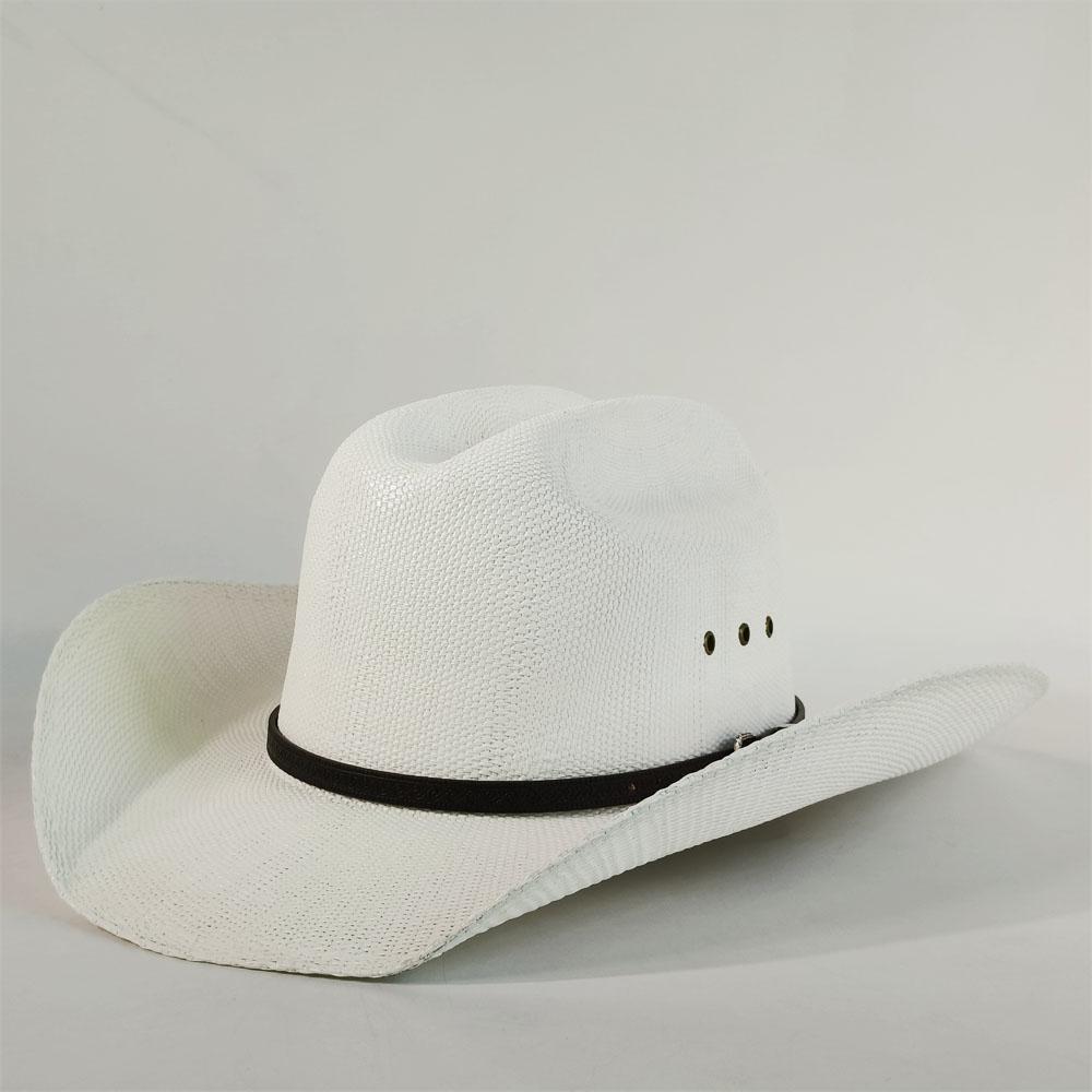 Men Stiff Cowboy Straw hat women wide Brim Pasture straw hat cowboy solid Outdoor summer Sun hat Jazz sombrero vaquero hombre