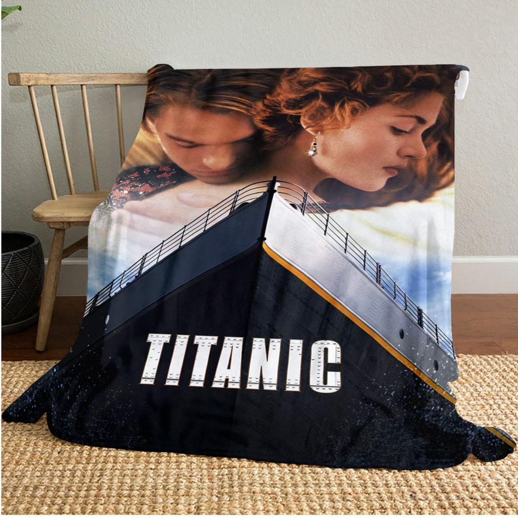 Titanic Plush Blanket Soft Comfortable All Seasons Blanket Sofa Office Naps Blanket Outdoor Travel Throw Perfect Gift